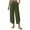 Army Green-02, variant on REALiKUN Women Casual Pants Loose High Waist Wide Leg Cropped Palazzo Beach Pants Summer Outfits Trendy