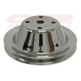 thumbnail image 1 of 1969-85 Chevy Small Block Chrome Steel Water Pump Pulley - Long, 1 of 1