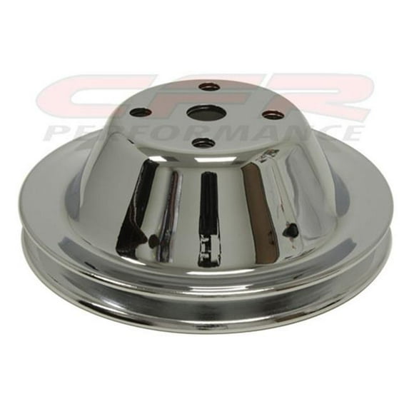 1969-85 Chevy Small Block Chrome Steel Water Pump Pulley - Long
