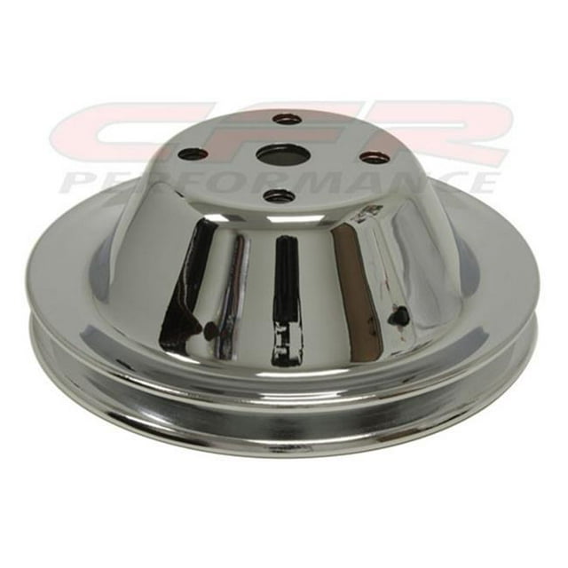 1969-85 Chevy Small Block Chrome Steel Water Pump Pulley - Long