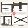 thumbnail image 3 of Bestier Baker's Rack with Storage Shelves, Microwave Stand Kitchen Cart with X-Design Frame, Coffee Bar Organizer for Home Kitchen, Rustic, 3 of 11