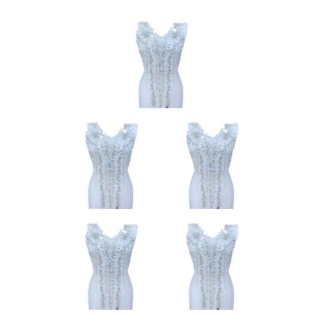 Ounissouiy Exquisito aplique de encaje para corpiño de boda DIY o accesorio de vestido de baile Beige B Type2 NO2