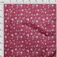 thumbnail image 3 of oneOone Silk Tabby Fabric Check|Watercolor Leaves & Flower Floral Print Fabric BTY 42 Inch Wide, 3 of 4