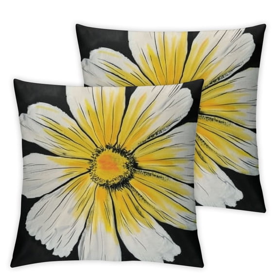 BANET Pillow Covers Set of 2 Cute Summer Outdoor Decorative Throw Pillows Flower Pillowcases Cushion Case Decor for Home Sofa Couch Bed 12x12in