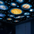 thumbnail image 2 of Solar System Wall Decals Glow in The Dark Stars 780 PCS, Glowing Planets Stickers for Ceiling, Nursery Wall Stickers for Bedroom, Kids Room Decorations (Blue), 2 of 4