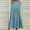 Sky Blue, variant on Womens Floral Tshirt Dresses, Ladies Fashion Fall Mid-Calf Long Sleeve Pleated Dress Beach Elegant Long Dress
