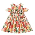 thumbnail image 2 of ITSAME Toddler Girls Dress, Floral Print Crewneck Ruffle Summer Fashion Casual Sleeveless Dress Multicolor 3-4T, 2 of 6