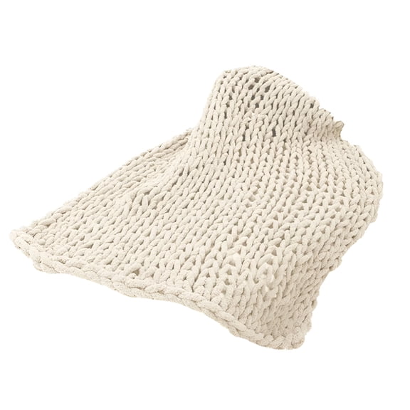 AUQ 50x50cm Knit Blanket Throw Soft Chenille Knit Throw Blanket Handmade Crochet Blanket for Couch Bedroom Sofa Home Decor Great Gift Blanket