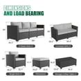 thumbnail image 5 of ClouddWell 7 Seat Outdoor Patio Furniture Set, Patio Conversation Sets with Thick Waterproof Cushions & Storage Coffee Table(Grey), 5 of 8