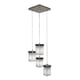 thumbnail image 1 of Nouvelle 4 Light Cord Cluster Pendalier mostrado en acabado New Age de latón con 4 cristales de muselina blanca, 1 of 1