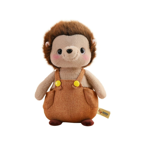 Oioii 25CM Large Hedgehog Stuffed Push Toy, Soft Cuddly Plush Gift Set, Adorable Decor & Play Accessory, Perfect Birthday & Party Gifting Plush Toy,Brown