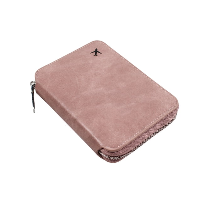 fheaev Zipper Passport Bag Multifunctional Brush Outbound Travel Organizer Passport Holders