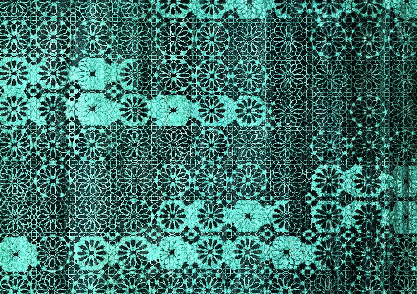 Ahgly Company Indoor Rectangle Abstract Turquoise Blue Modern Area Rugs ...