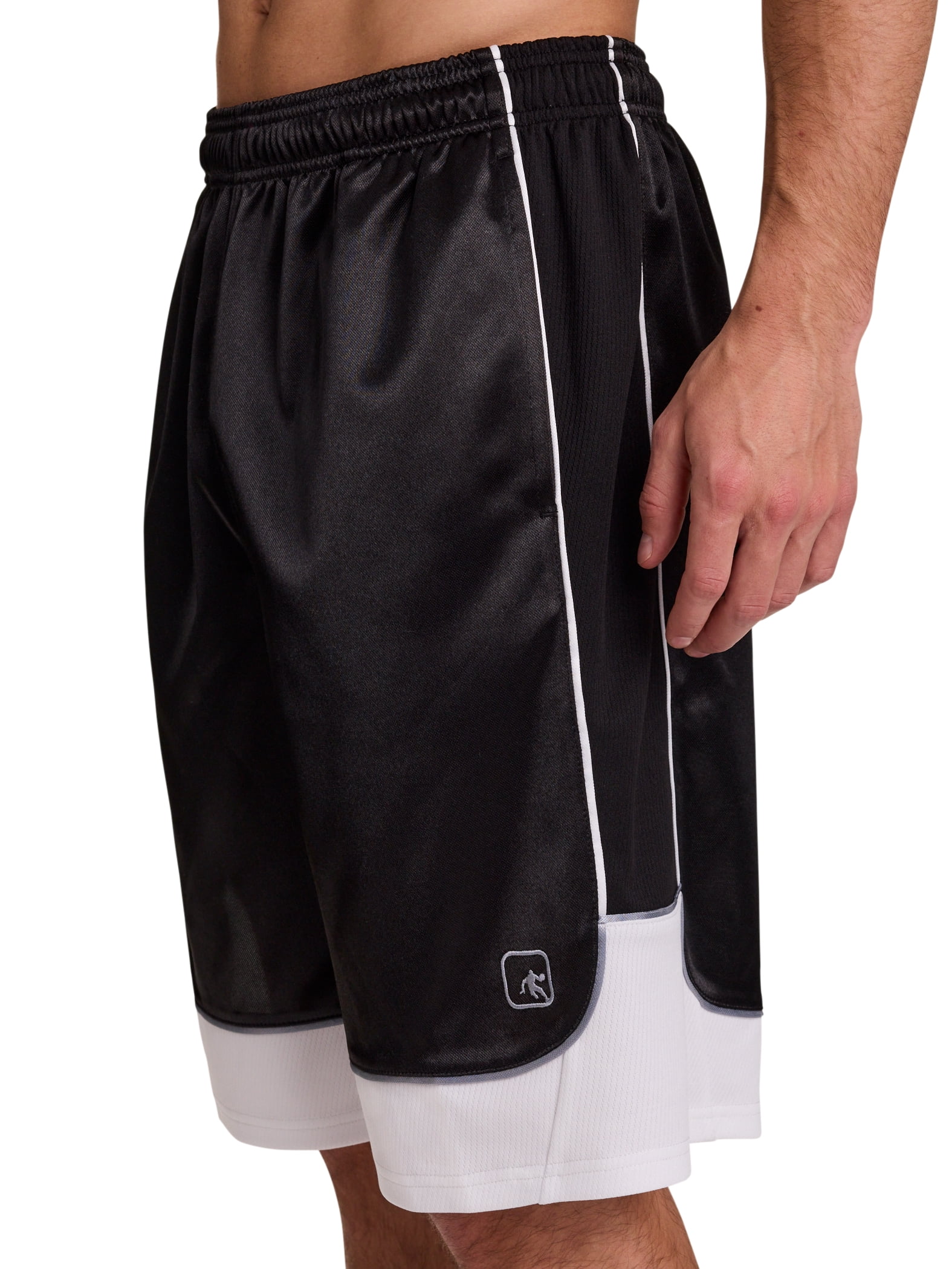 AND1 Men's and Big Men's All Court Colorblock Short, 11" inseam, up to Size 5XL