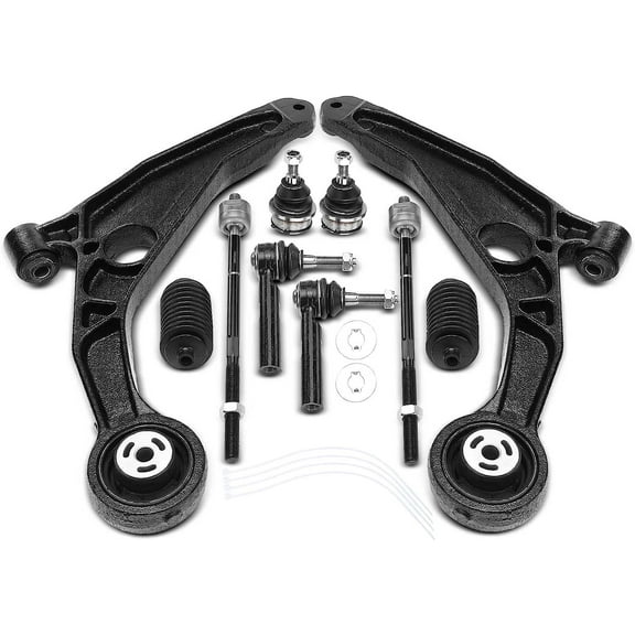 A-Premium 10Pcs Front Suspension Kit, Lower Control Arm Lower Ball Joint Inner Outer Tie Rod End Rack Pinion Boot, Compatible with Dodge Avenger 2008-2011, Chrysler Sebring 2007-2009