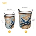 thumbnail image 3 of Fotbe Airplane World Map Adventure Cesto de Ropa con Asas, Cesto Impermeable de Gran Capacidad, Bolsa de Lavado para Dormitorio, Cesto de Ropa con Ruedas y Asas-Medium, 3 of 6
