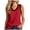 Red, variant on vigerkar Womens V Neck Tank Tops Summer Cute Loose Fit V Back Sleeveless Shirts (White, M)