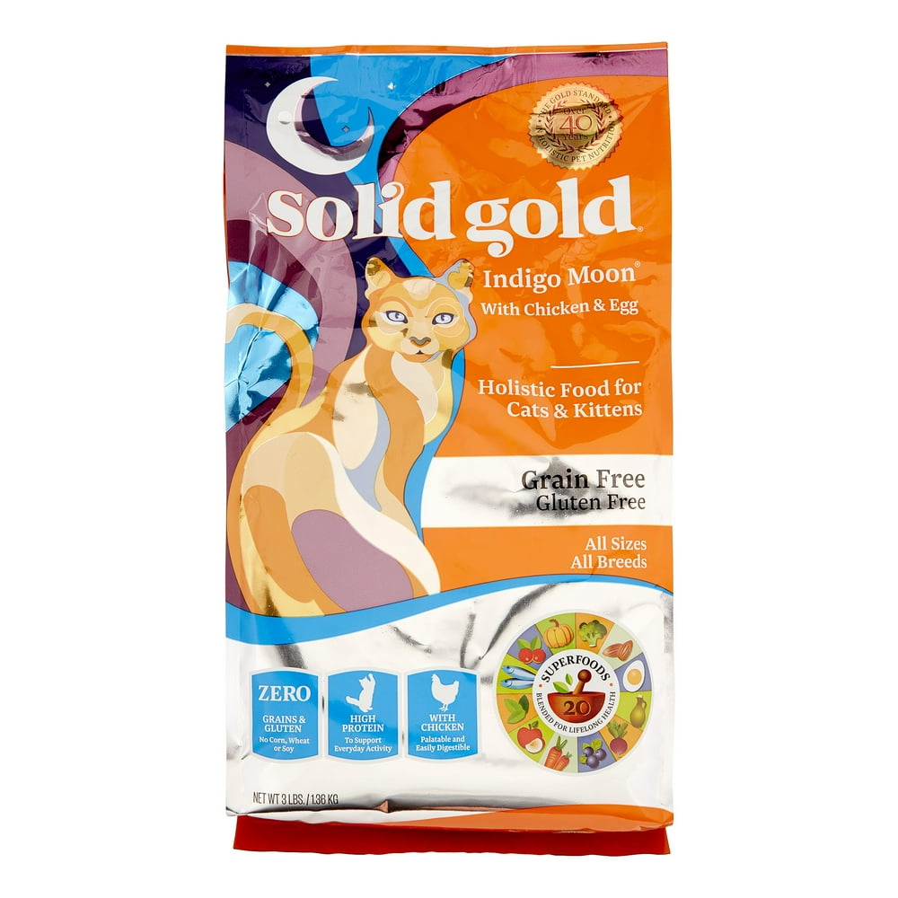 Solid Gold GrainFree Chicken & Egg Indigo Moon Dry Cat Food, 3 Lb