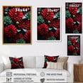 thumbnail image 4 of Designart "Beautiful Blooms of Red Zinnias I" Floral Canvas Wall Art - Traditional Red Flower Entryway Wall Art, 4 of 6