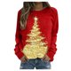 thumbnail image 2 of Puntoco Tallas grandes Mujer Manga larga Navidad Impreso O-cuello tops Camiseta Blusa Puntoco Puntoco-642, 2 of 3