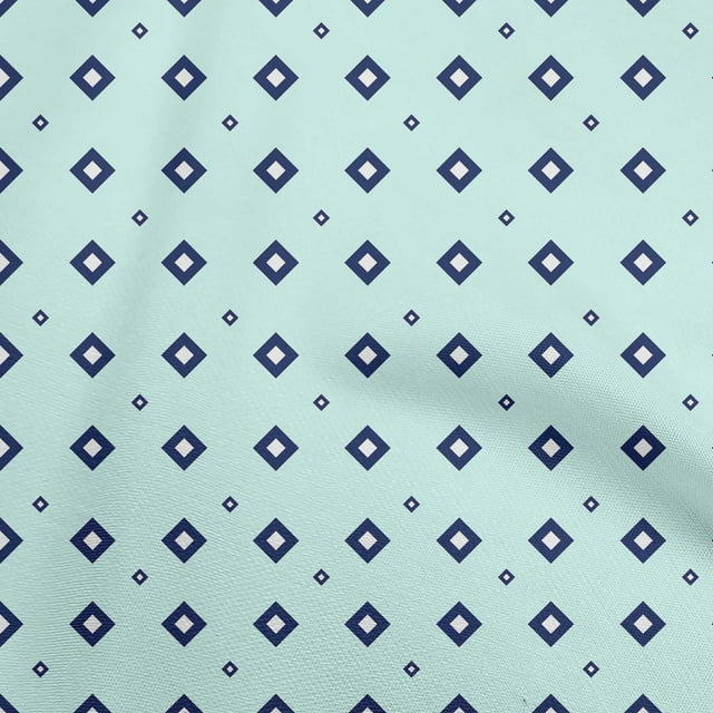 oneOone Velvet Sky Blue Fabric Block Craft Projects Decor Fabric Printed By The Yard 58 Inch Wide