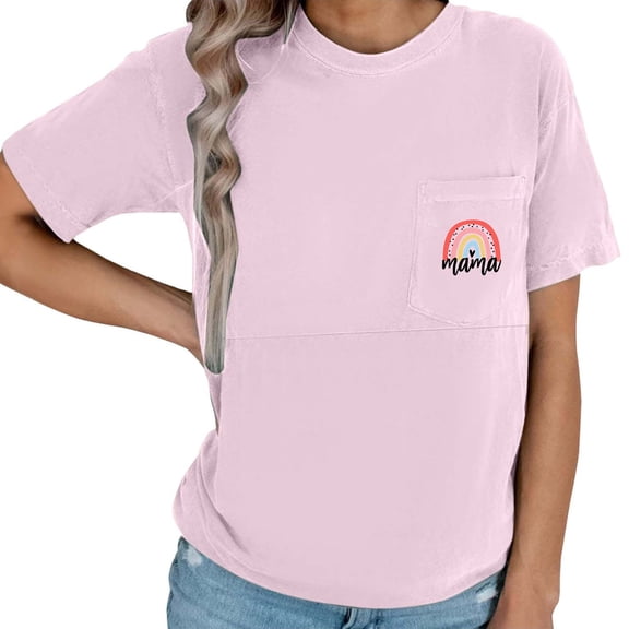 Gelikeya Women's Nursing Breastfeeding Shirts with Zipper Loose Fit Short Sleeve Maternity Top Nursing Clothes Pink, Size XL
