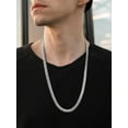 thumbnail image 3 of Men Stainless Steel Necklace Cuban Link Chain, Flat Curb Chain Necklaces Unisex, Silver/Black/Gold Plated Chunky Hip Hop Neck Chain, 6mm/9mm Width, 18-32 Inches Length Jewelry for Mens Women, 3 of 15