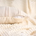 thumbnail image 3 of REGALWOVEN Stripe Pillow Covers Pack of 2 Soft Cozy Decorative Cushion Cases Apricot 18" x 18", 3 of 7