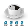 thumbnail image 2 of Set de 6 Tazas para Café Casa Litus de Porcelana con Platos y Base Metálica, 2 of 9