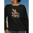 thumbnail image 2 of Watercolor Fauna Of The World Sweatshirt Women -Image by Shutterstock, Female XX-Large, 2 of 4