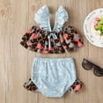 thumbnail image 2 of Fesfesfes Toddler Grils Baby Summer Bathingsuit Sweet And Cute Ruffle Patchwork Swimwear Beach Wear Seaside Swimming Suit, 2 of 9