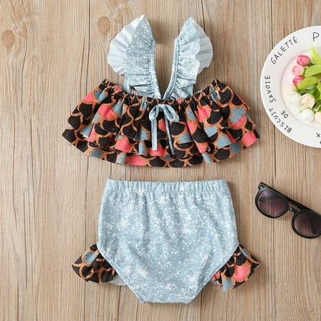 

CHGBMOK Clearance Toddler Grils Baby Summer Sweet And Cute Fashion Beach Seaside Swimming Suit