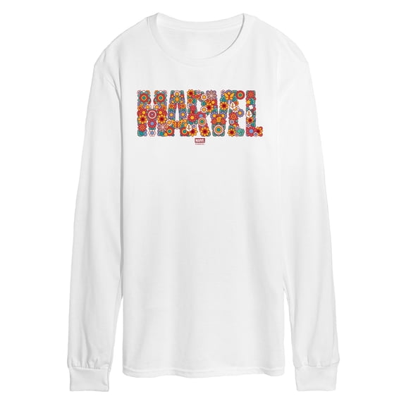 Marvel - Logo Florals Long Sleeve Graphic T-Shirt