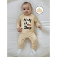 thumbnail image 6 of BemeyourBBs Newborn Twins Matching Outfits for Baby Boy Girl Twice The Love Half The Sleep Romper Long Sleeve Jumpsuit Hat 2Piece Come Home Outfit Spring Fall Winter Clothes Set, 6 of 9
