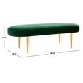 thumbnail image 3 of SAFAVIEH Couture Corinne Oval Solid Velvet Contemporary Bench, Emerald, 3 of 9