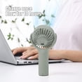 thumbnail image 4 of Qocolhg Mini Portable Handheld Fan, 3 Speed Powerful Battery Operated, Small USB Rechargeable Personal Fans for Makeup Eyelash, Camping Beach Airplane Travel Essentials for Women Girls, Green, 4 of 6