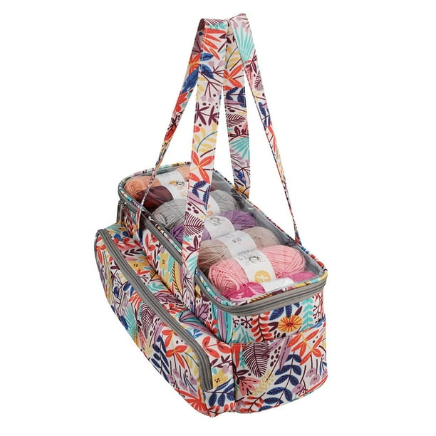 Bolsa de tejer, bolsa organizadora de almacenamiento de hilo, estuche vacío, bolsa de alfileres de tejer, bolsa de soporte de hilo, bolsa de ganchillo