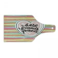 thumbnail image 1 of Best Friend Cutting Board, Illustration of Typography in a Heart on a Colorful Striped Backdrop, Decorative Tempered Glass Cutting and Serving Board, in 3 Sizes, by Ambesonne, 1 of 2