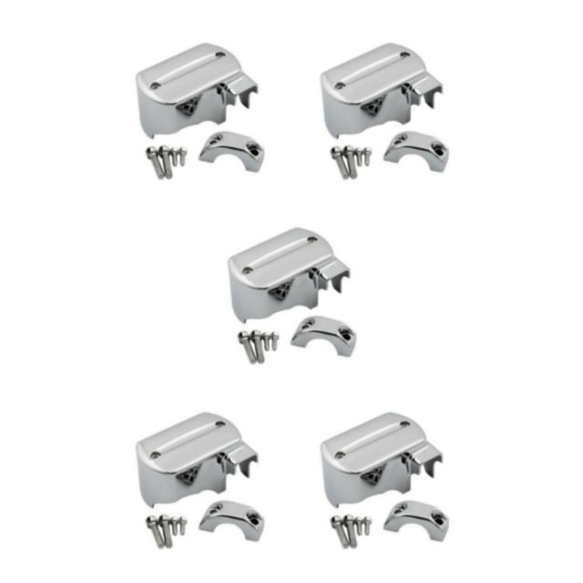 relayinert Brake Fluid Master Cylinder Cover Silver Brake Pump Cover Brake Master Cylinder Cover 5Set