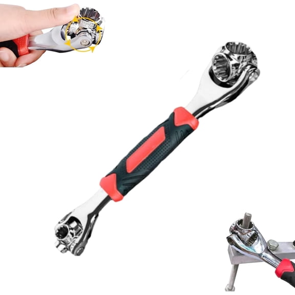 Universal Wrench 52 in 1 Socket Wrench Tool with Multifunction 360 Degree Rotating Head, 52 in 1 universal socket spanner wrench, Tool Kit for Home and Car Repair (Non-magnetic Version)