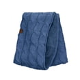 thumbnail image 4 of C.C Women's Winter Cable Knit Sherpa Lined Warm Infinity Pullover Scarf, Dark Denim, 4 of 4
