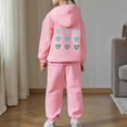 thumbnail image 3 of WOYY Toddler Girls Hearts Print Hoodie and Jogger Sweatpants Set 2Pcs Outfits, Sizes 2-3T, 3 of 6