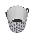 thumbnail image 2 of KLL Blue Leaves Waterproof Foldable Laundry Hamper Bucket with Handles for Storage Bin,Kids Room,Home Organizer (Small ), 2 of 7