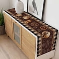thumbnail image 4 of Vintage Coffee Time Table Runner - 72 Inch Long, Kitchen Dining Table Runner Dresser Scarves, Farmhouse Desserts Black White Plaid Farmhouse Decor for Coffee Tables Wedding Party Banquet, 4 of 8