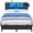 Black Oak, variant on Aheaplus King Size Bed Frame with Storage Headboard and Charging Station, Industrial Platform Metal Bed with LED Lights, Steel Slat Support, No Box Spring Needed, Noise-Free, Easy Assembly, Black