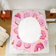 thumbnail image 5 of Homewish Donuts Dessert 3pcs Twin Sheet Sets for Boys Girls Teens,Kawaii Fast Food Twin Fitted Sheet,Dreamy Princess Breathable Flat Sheet,Ultra Soft Home Decor, 5 of 7