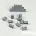 thumbnail image 1 of Ladrillos de pared gruesos de partículas pequeñas, 1x2, 1x3, 1x4 puntos, accesorios a granel, puertas, ventanas, bloques de construcción DIY, juguete educativo para niños,120pcs grey 1x2, 1 of 7