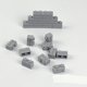 thumbnail image 1 of Ladrillos de pared gruesos de partículas pequeñas, 1x2, 1x3, 1x4 puntos, accesorios a granel, puertas, ventanas, bloques de construcción DIY, juguete educativo para niños,120pcs grey 1x2, 1 of 7