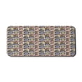 thumbnail image 1 of Retro Computer Mouse Pad, Cartoon Style Radio Pattern Multimedia Broadcasting Communication Theme Old Equipment, Rectangle Non-Slip Rubber Mousepad X-Large, 35" x 15", Multicolor, by Ambesonne, 1 of 2