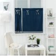thumbnail image 2 of Curtains Small Windows Short Country Style Vintage Opaque Disc Curtains Short Curtains Curtain Short Curtain Modern Kitchen Checkered Set of 2(Dark Blue，90*90）, 2 of 7